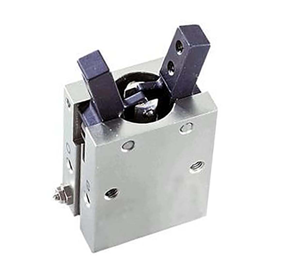 SMC 2 Finger Single Action Pneumatic Gripper, MHCM2-7S, Angle Gripping Type