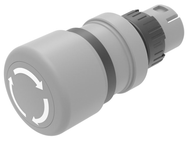 EAO 61 Series Series Grey Maintained Push Button Head, 22mm Cutout