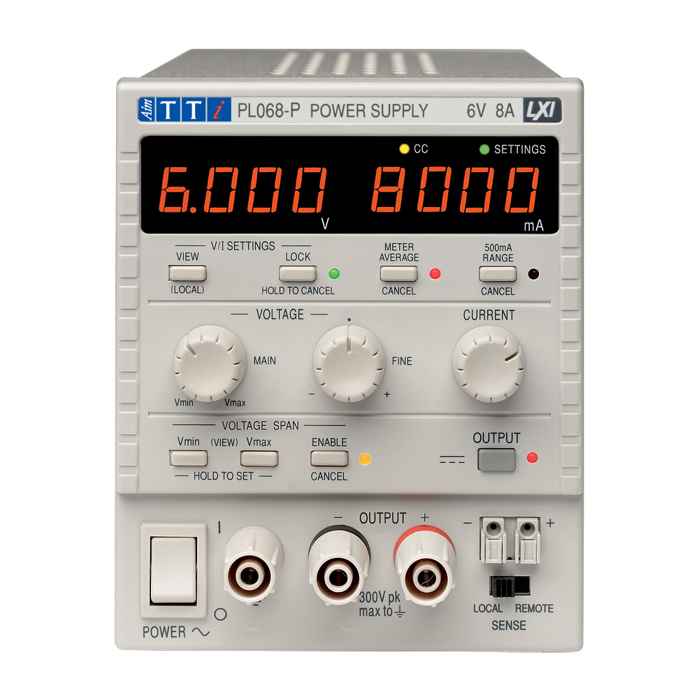 Aim-TTi PL-P Series Digital Bench Power Supply, 0 → 6V, 0 → 8A, 1-Output, 94W