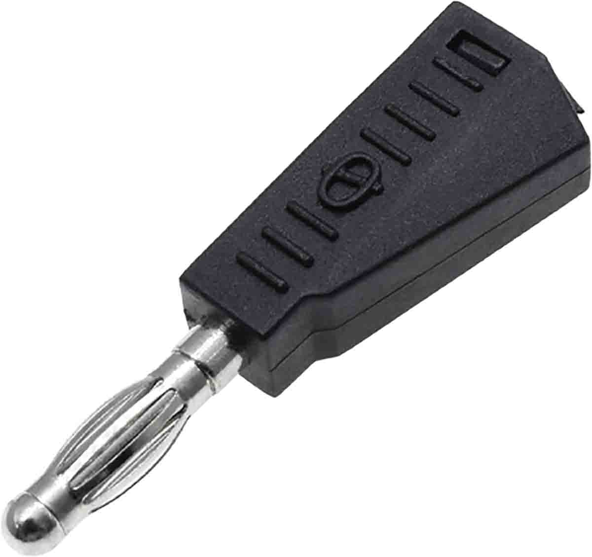 RS PRO Black Male Banana Plug, 4 mm Connector, Solder Termination, 19A, 30V, Nickel Plating