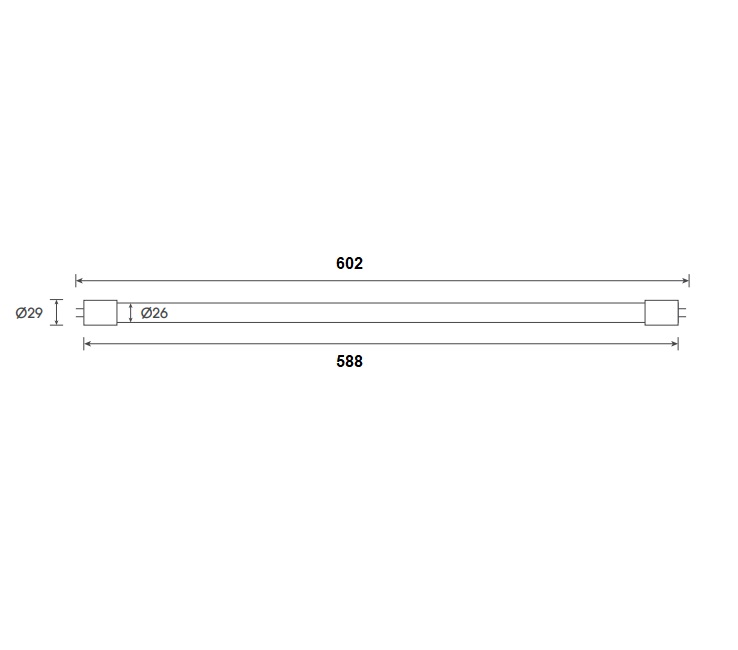 LED T8 600 G13 10W (18W) 1000lm865 EMAC