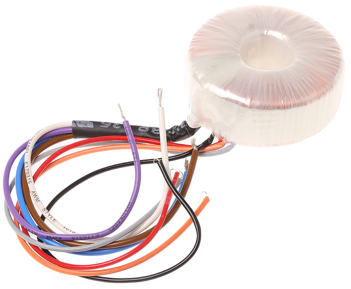 Block 2 x 115V ac, 2 x 24V ac Toroidal Transformer, 30VA 2 Output