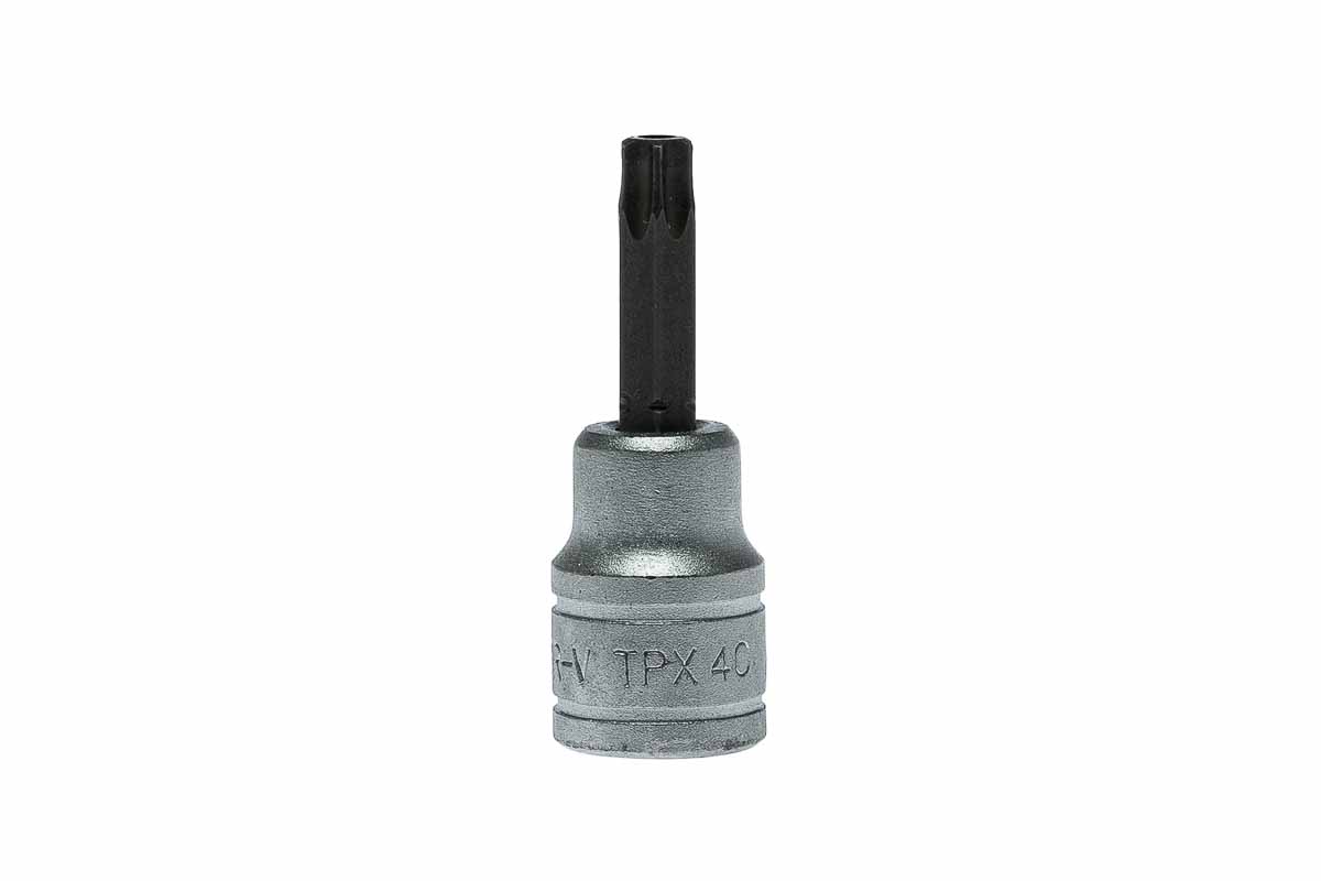 Teng Tools 3/8 in Drive Bit Socket, Tamperproof Torx Bit, T40