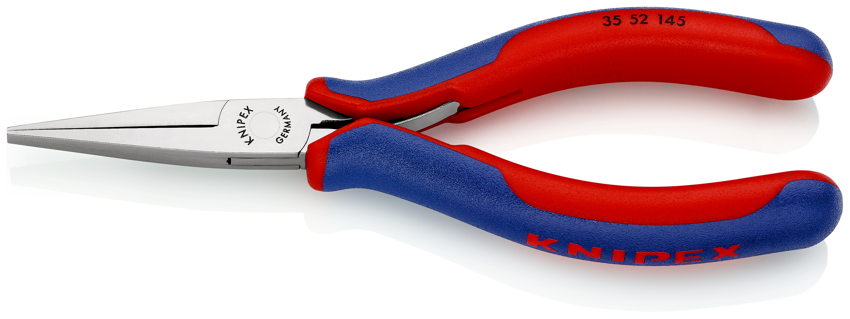 Knipex 35 52 Long Nose Pliers, 145 mm Overall, Flat, Straight Tip, 40mm Jaw