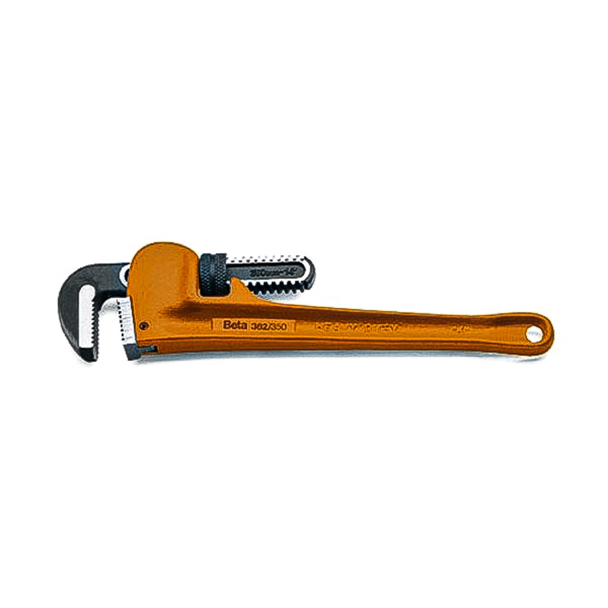 BETA Pipe Wrench, 300.0 mm Overall, 60mm Jaw Capacity, Metal Handle