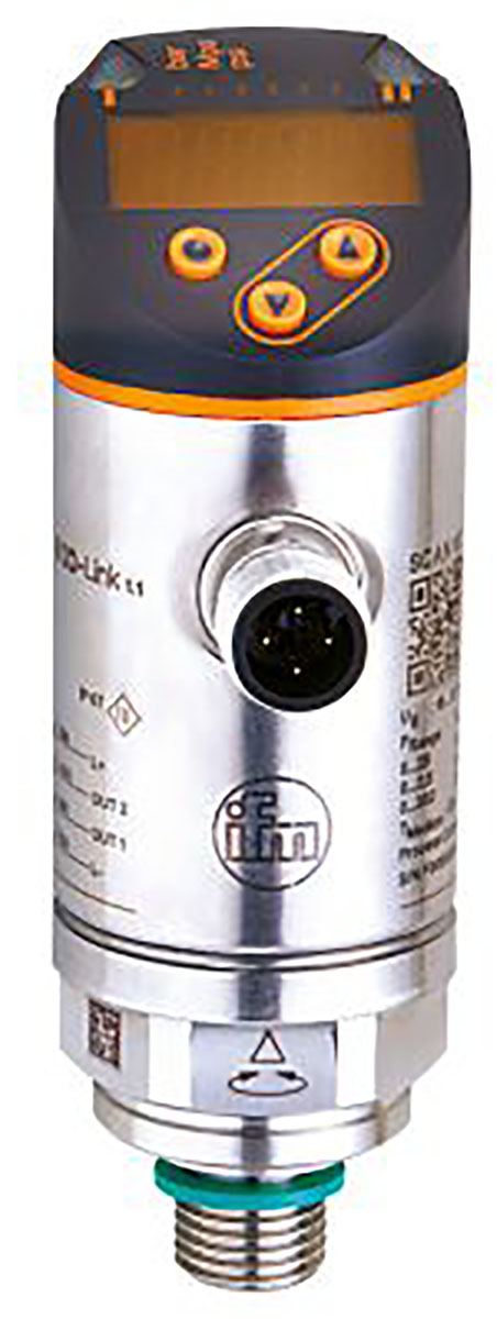 ifm electronic Pressure Sensor, 0bar Min, 25bar Max, Analogue + PNP-NO/NC Programmable Output, Relative Reading