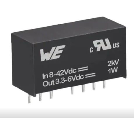 Wurth Elektronik 17791063215, 5-Channel DC/DC Converter, Adjustable, 6 V, 3.3 V, 300 mA 8-Pin, SIP
