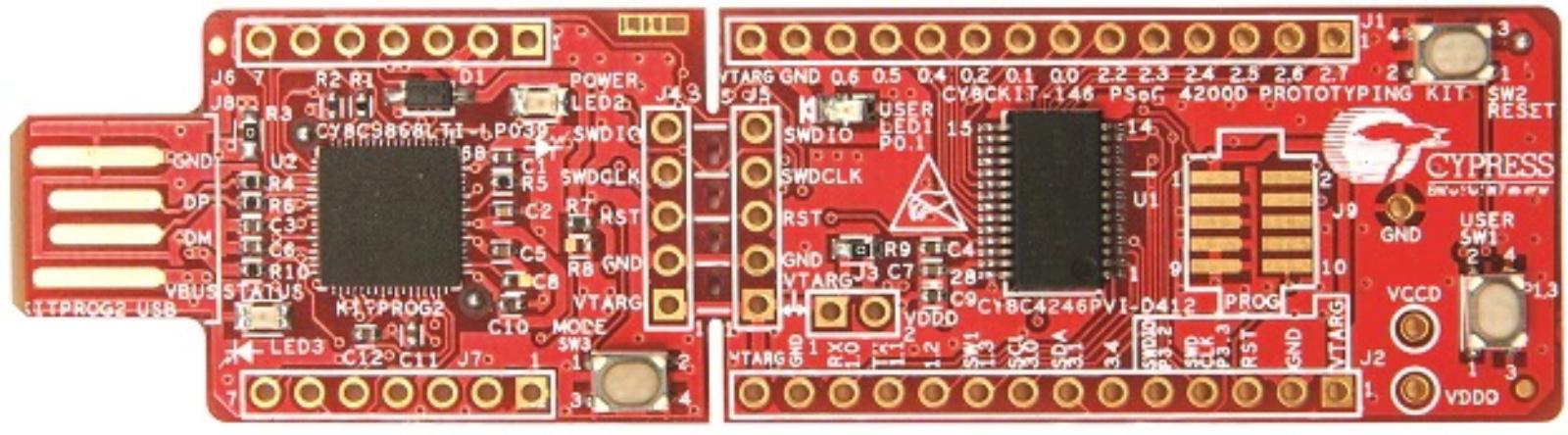 Infineon PSOC™ 4200DS Prototyping Kit Development Kit Evaluation Board CY8CKIT-146