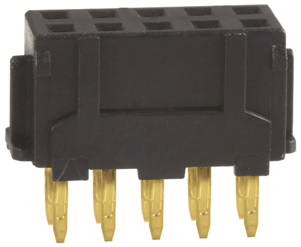 Hirose DF11 Series Straight Through Hole Mount PCB Socket, 10-Contact, 2-Row, 2mm Pitch, Solder Termination