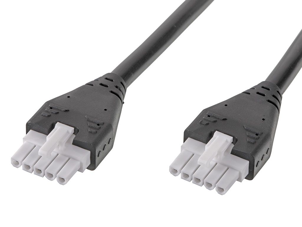 Molex 5 Way Female Mini-Fit Jr. to 5 Way Female Mini-Fit Jr. Wire to Board Cable, 1m