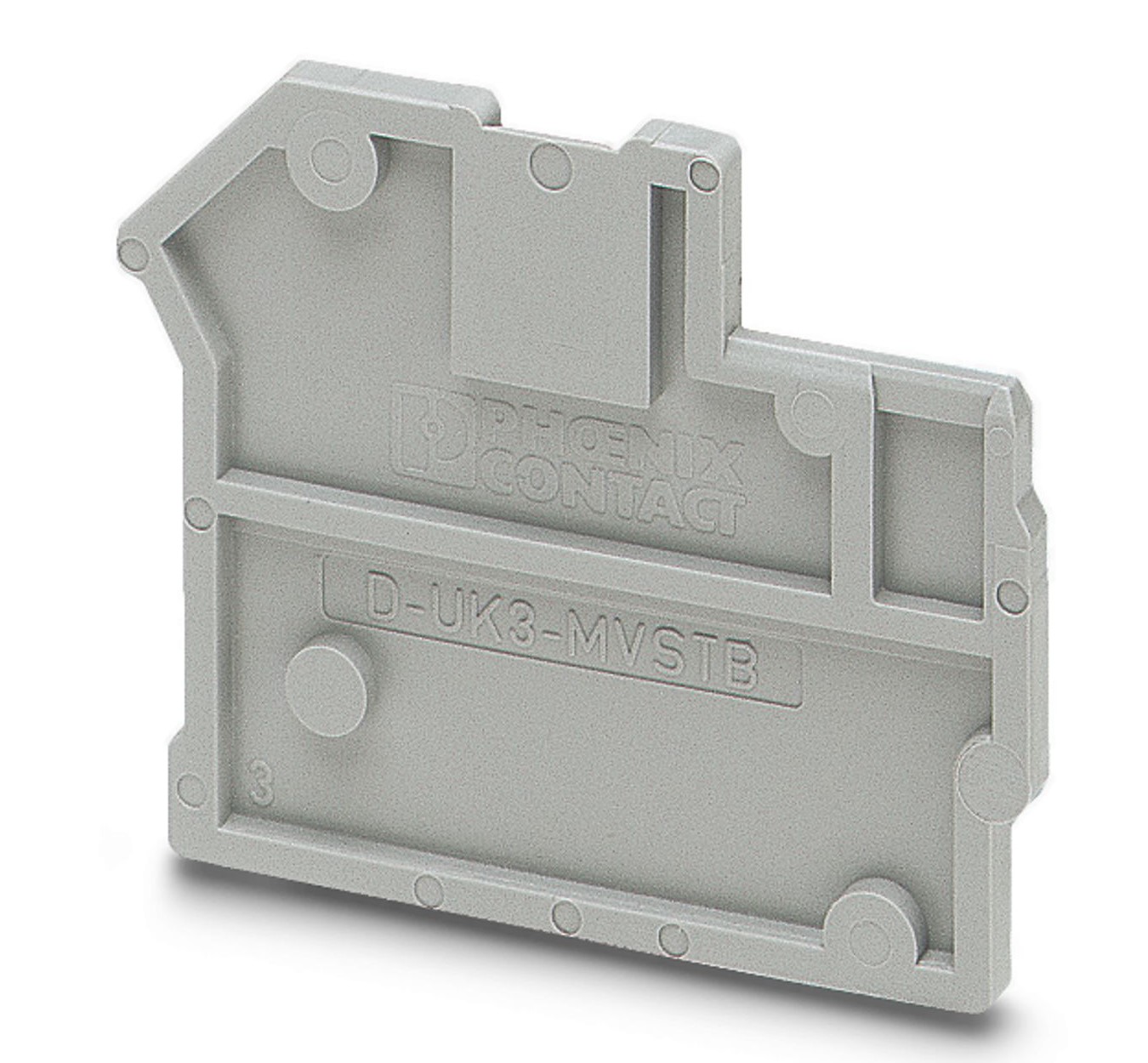 Phoenix Contact D-UK 3-MVSTB Series End Cover for Use with DIN Rail Terminal Blocks