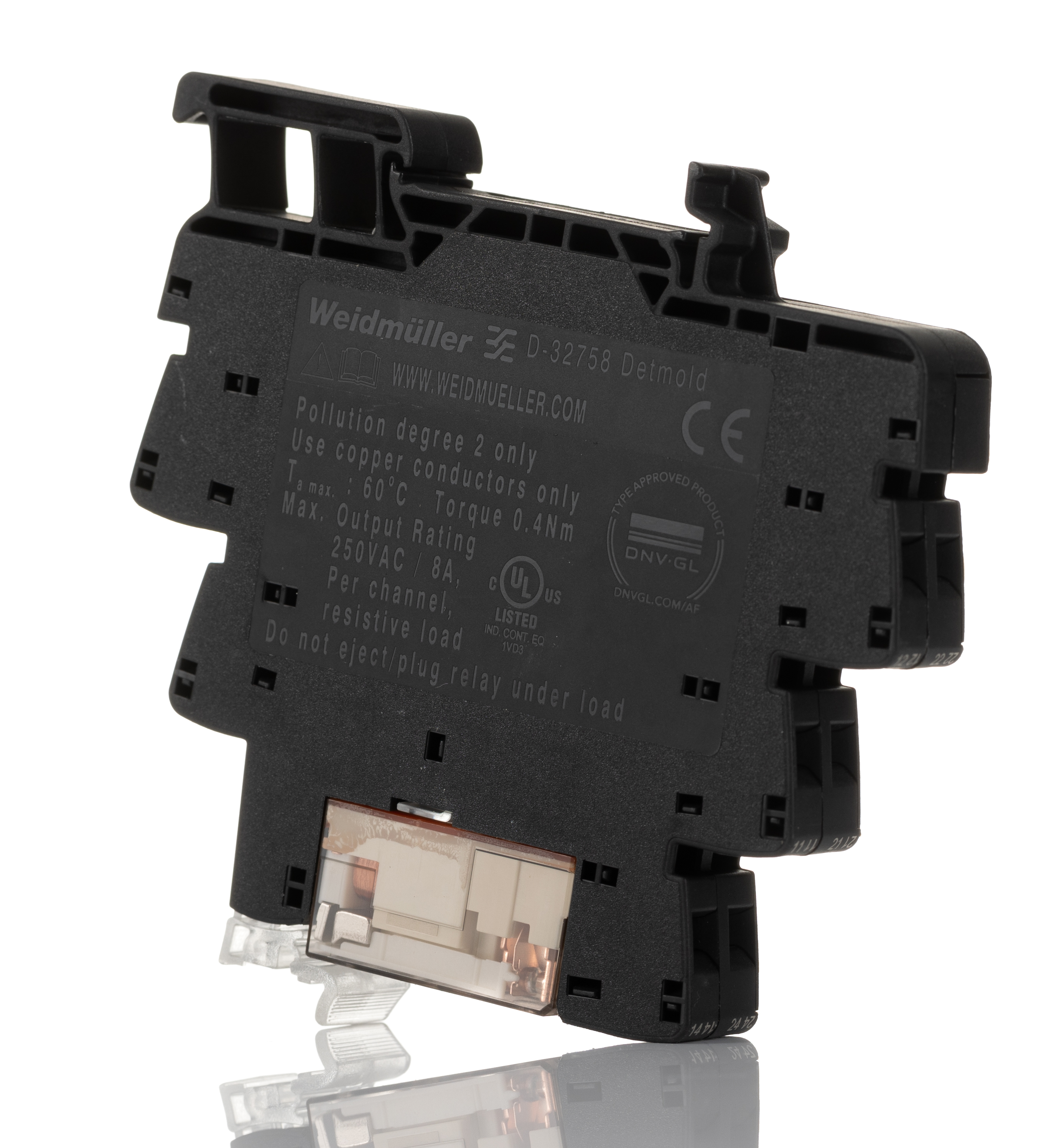 Weidmuller TRS Series Interface Relay, DIN Rail Mount, 24V Coil, DPDT, 2-Pole