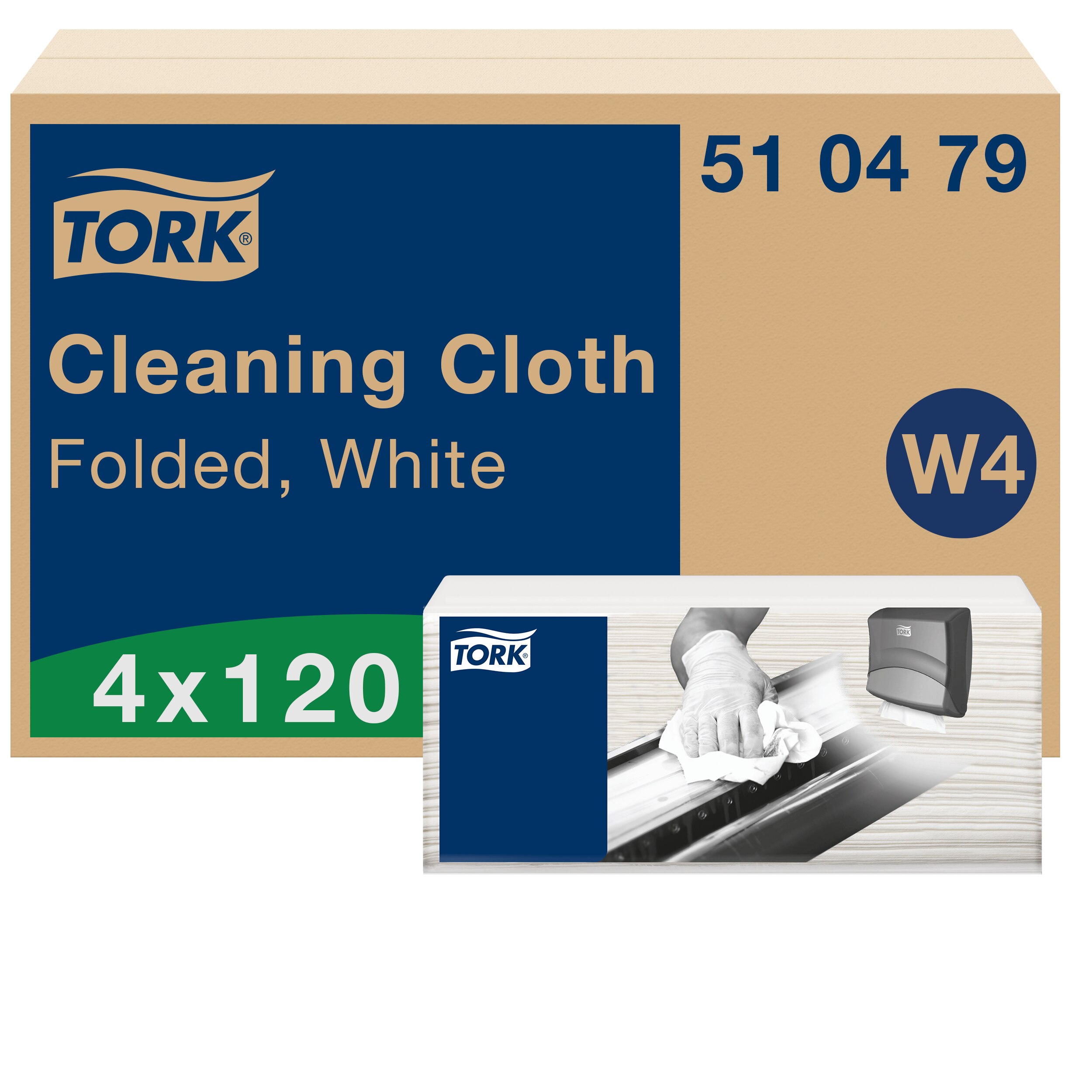 Tork White Non Woven Fabric Cloths for Heavy Duty, Dry Use, Box of 240, 41.5 x 35.5, Repeat Use