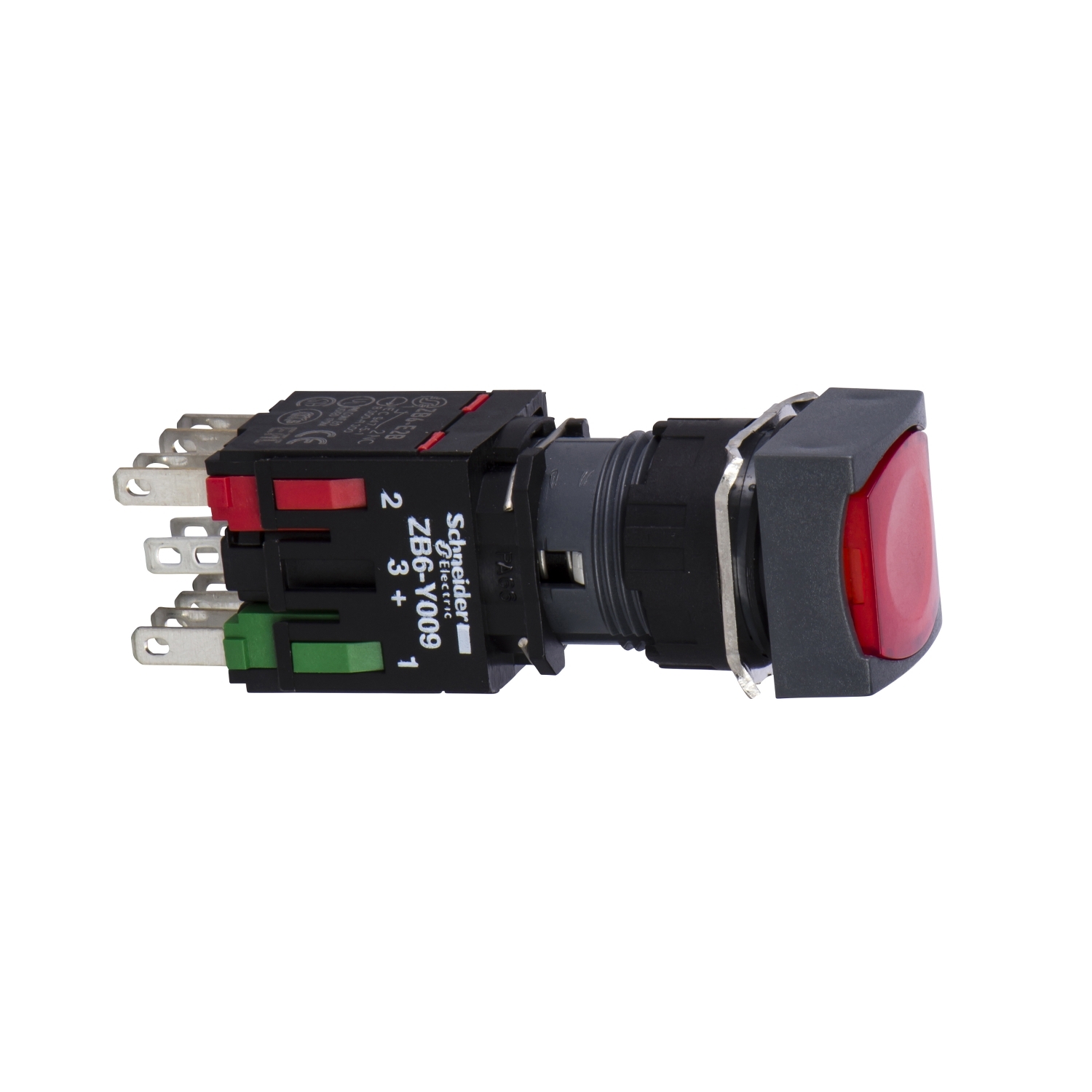 Schneider Electric Harmony Series Illuminated Push Button Switch, Slow Break, Panel Mount, 16mm Cutout, SPST, Red LED,