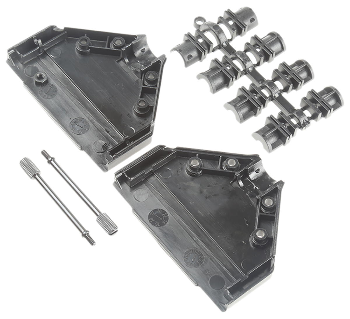 MH Connectors MHDTPPK Series ABS D Sub Backshell, 37 Way, Strain Relief