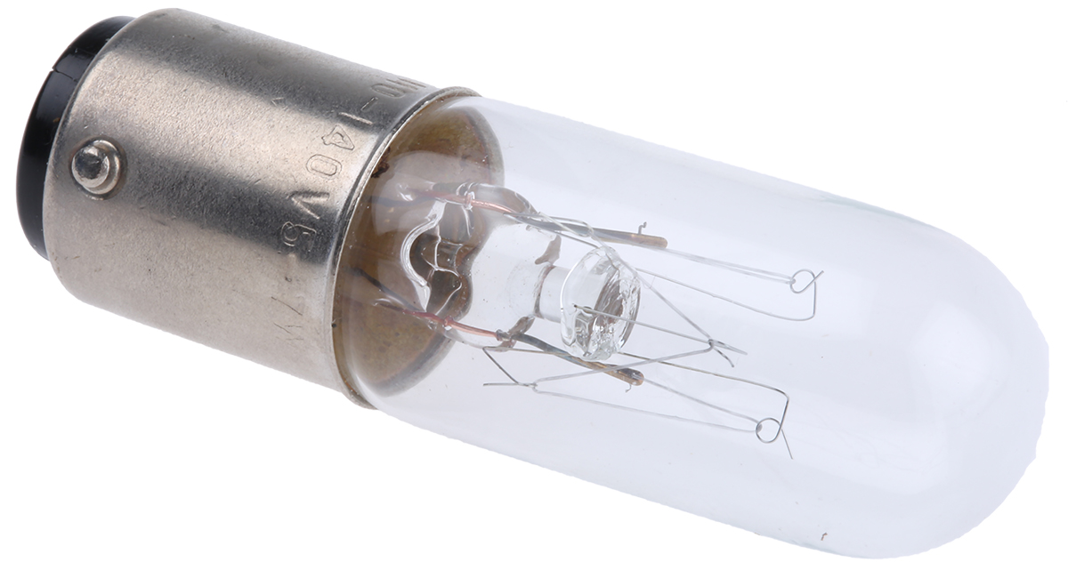 RS PRO BA15d Indicator Light, Clear, 140 V, 50 mA, 3000h