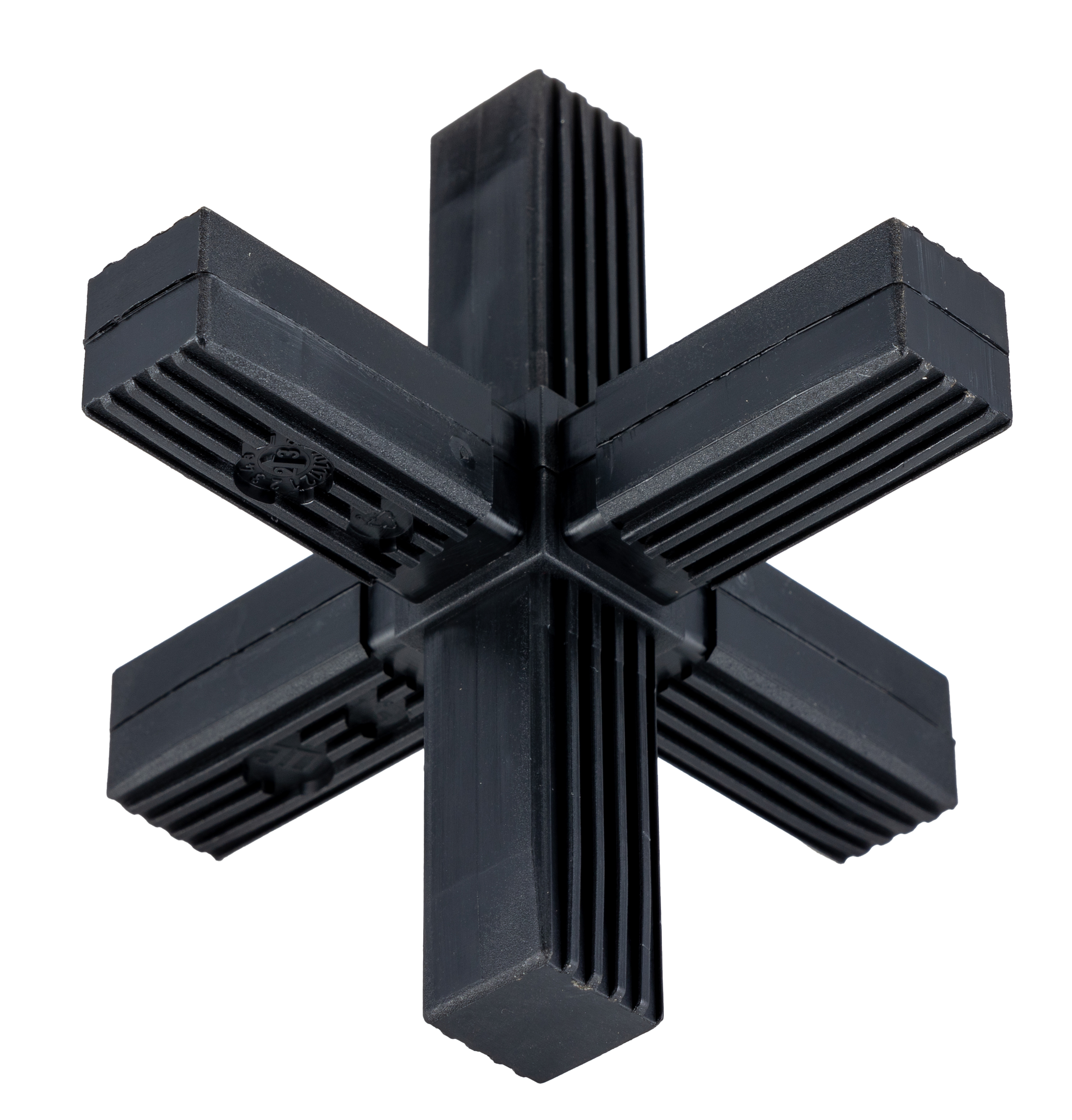 RS PRO Steel Core 6-Way Connector, Square Tube Connector, Strut Profile 25 mm