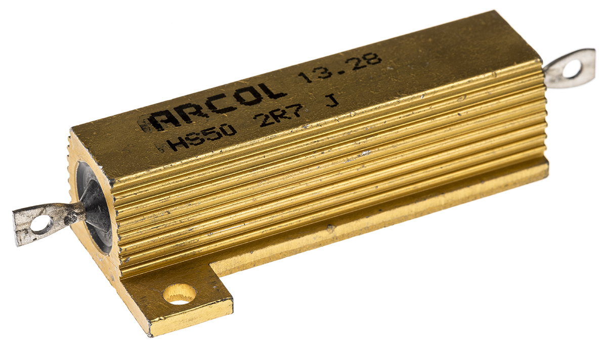 Arcol, 2.7Ω 50W Wire Wound Chassis Mount Resistor HS50 2R7 J ±5%
