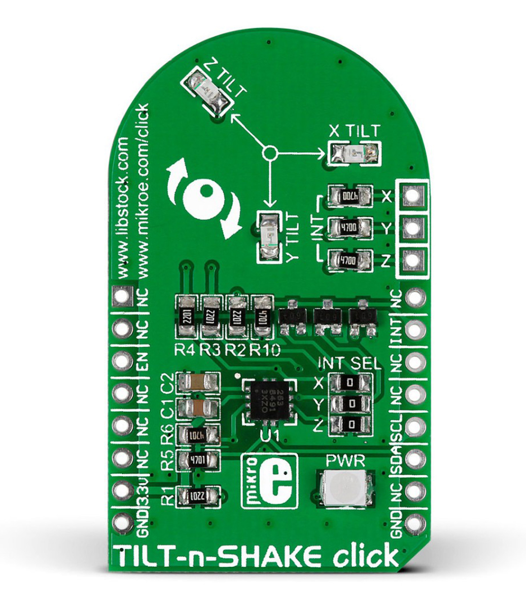MikroElektronika TILTnSHAKE Click Accelerometer Sensor MikroBus Click Board for MMA8491Q