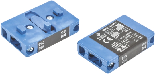 Kraus & Naimer Auxiliary Contact Block, 2 Contact, 1NC + 1NO, Side Mount