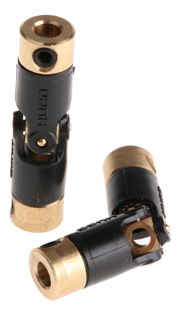 Huco Universal Joint 103.06.1414, Single, Plain, Bore 3 x 3mm, 27.2mm Length