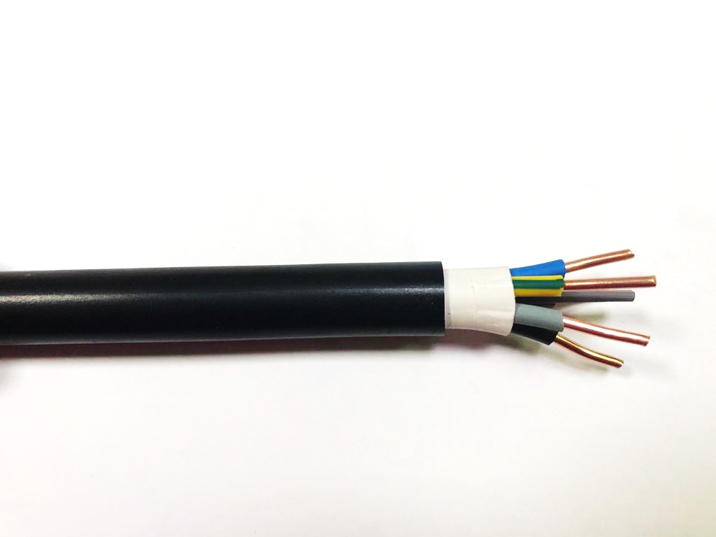 RS PRO 2.5 mm² 5 Core Power Cable, Black PVC, 100m