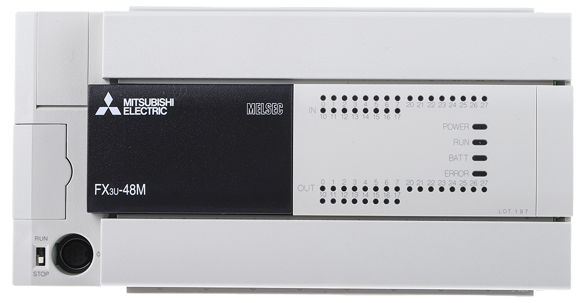 Mitsubishi FX3U Series Logic Module, 100 → 240 V ac Supply, Transistor Output, 24-Input, Sink, Source Input