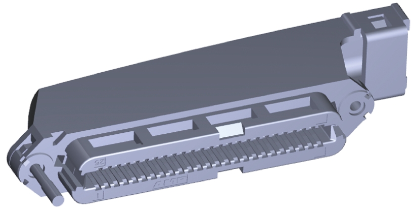 TE Connectivity 50-Way IDC Connector Socket for Cable Mount
