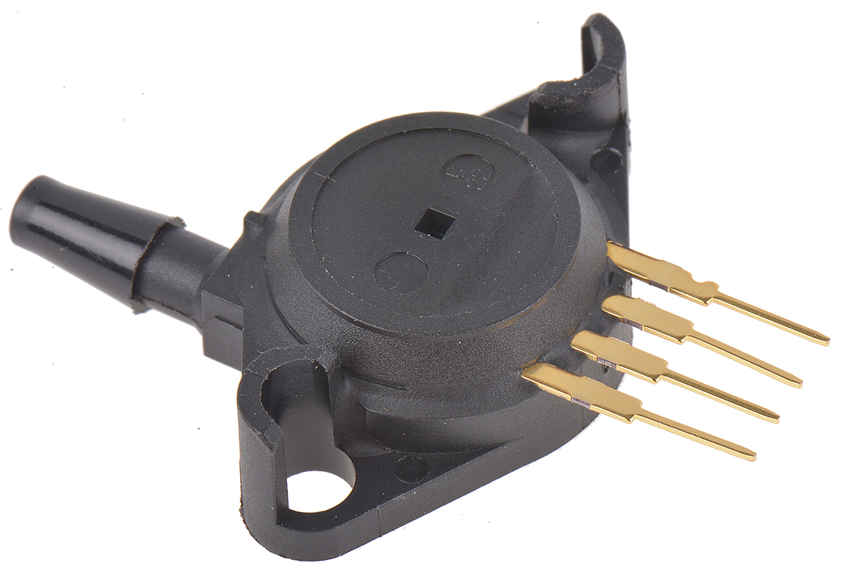 NXP Gauge Pressure Sensor, 50kPa Operating Max, Through-Hole Mount, 4-Pin, 200kPa Overload Max, Case 344B-01