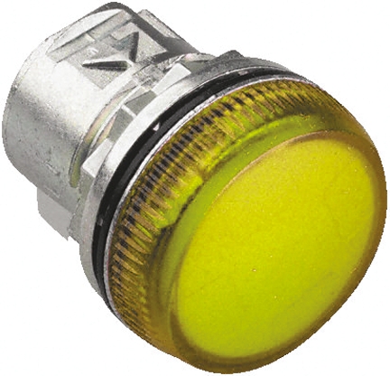Allen Bradley Yellow Pilot Light Head, 22mm Cutout 800F Series