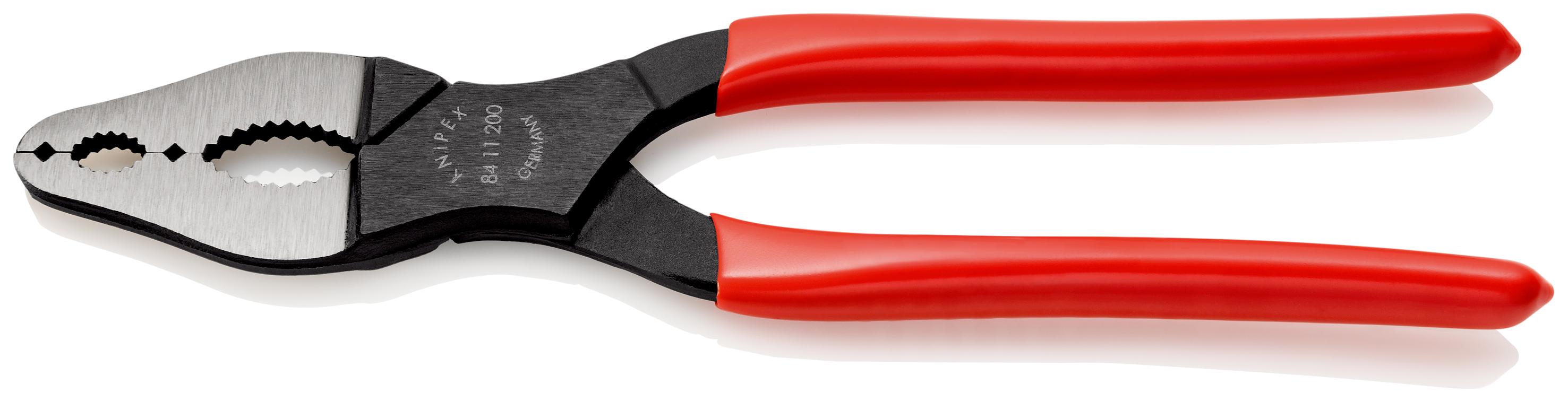 Knipex Pliers, 200 mm Overall, Straight Tip