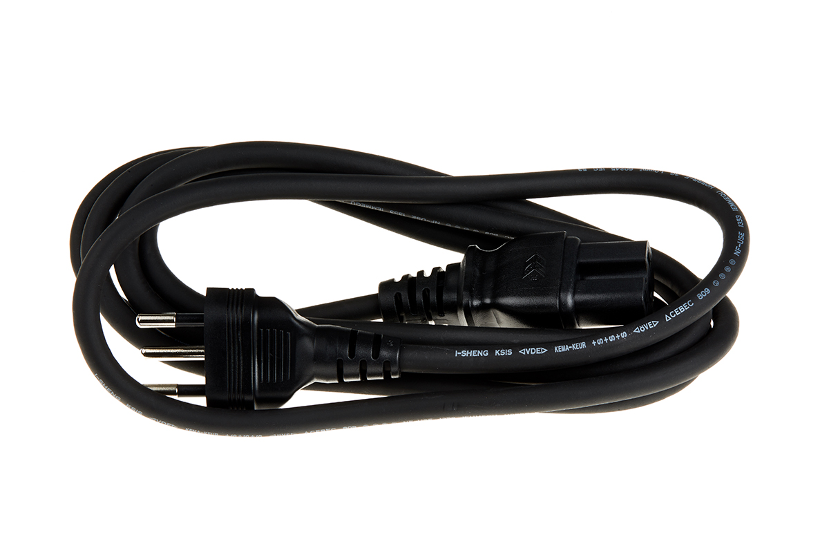RS PRO Straight IEC C15 Socket to Straight Type J Swiss Plug Power Cord, 2m