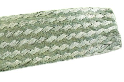 Alpha Wire Expandable Braided Tinned Copper Silver Cable Sleeve, 9.53mm Diameter, 30m Length, Braid 1232 Series