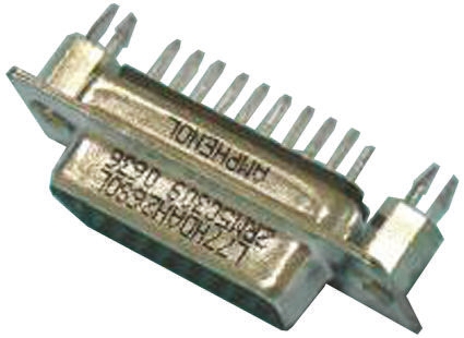 Amphenol Communications Solutions L77HD 44 Way Through Hole D-sub Connector Socket, with 4-40 UNC Threaded Inserts,