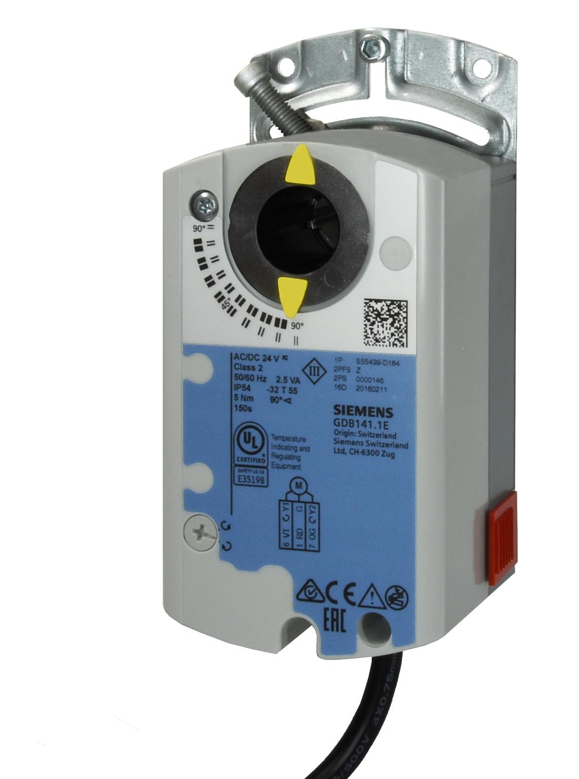 Siemens Open/Close Damper Actuator, 5Nm, 24 V ac/dc