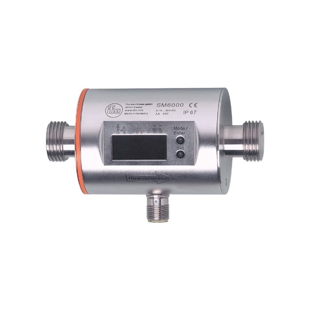 ifm electronic SM Series Magnetic Inductive Flow Meter Flow Sensor for Liquid, 0.4 l/min Min, 25 L/min Max
