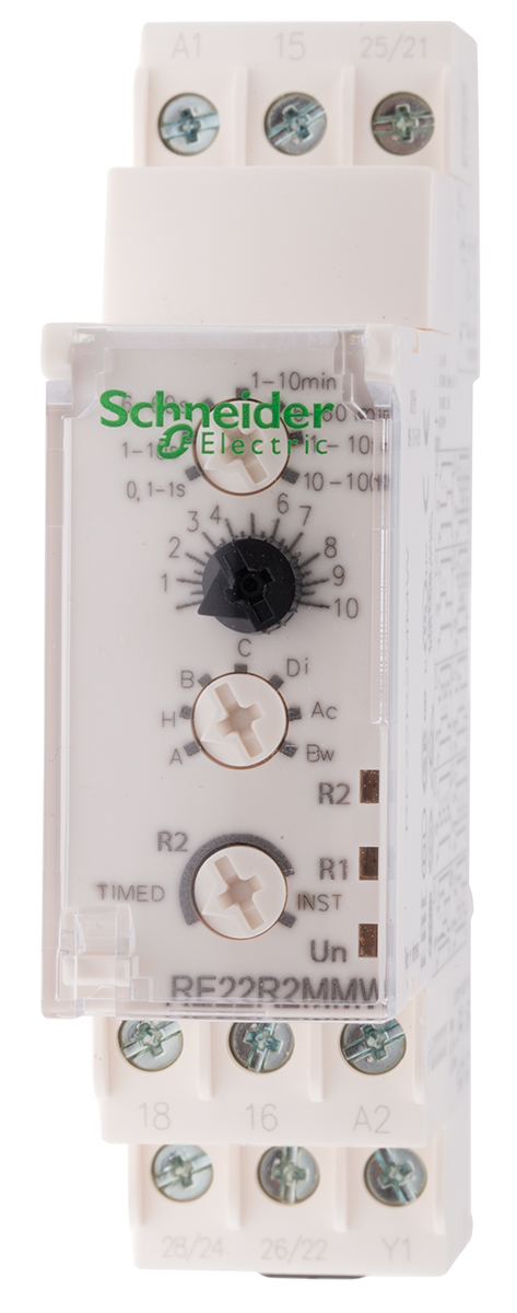 Schneider Electric Harmony Time Series DIN Rail Mount Timer Relay, 12 → 240V ac/dc, 4-Contact, 0.1 s →