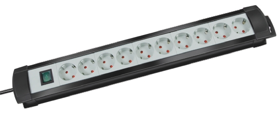 brennenstuhl 3m 10 Socket Type F - German Schuko Extension Lead, 230 V, IP20