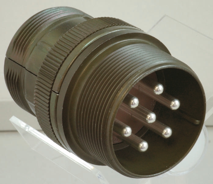 JAE, Copper Alloy 7 Way Cable Mount MIL Spec Circular Connector Receptacle, Pin Contacts,Shell Size 16S