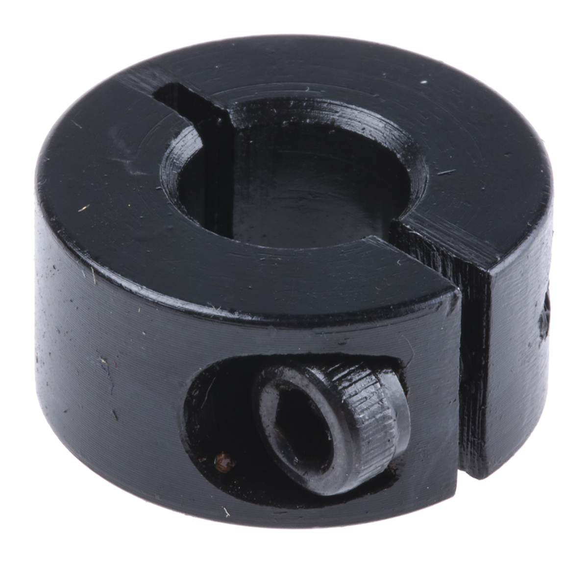 Huco Shaft Collar, One Piece, Clamp Screw, Bore 8mm, OD 18mm, W 9mm, Steel