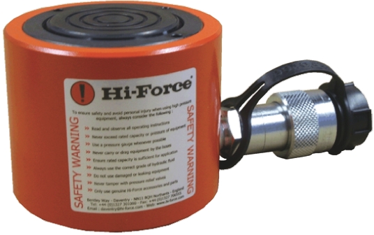 Hi-Force Single, Portable Low Height Hydraulic Cylinder, HLS502, 50t, 60mm stroke