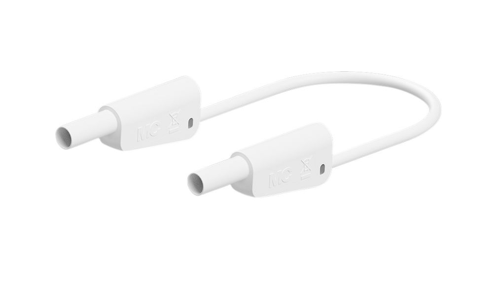 Staubli Test lead, 32A, 600 → 1000V, White, 75cm Lead Length
