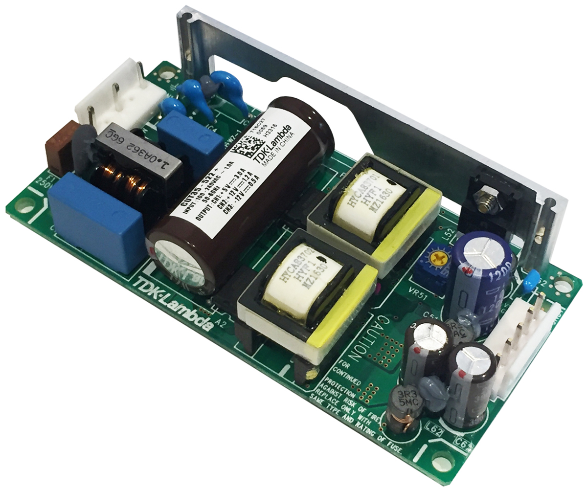 TDK-Lambda Switching Power Supply, CUT35-5FF, 5 V dc, ±15 V dc, 1 A, 3 A, 650mA, 15 →19.5W, Triple Output, 265 V