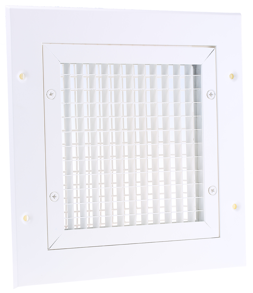 RS PRO White Aluminium Vent Grille, Eggcrate Slat, 200 x 200mm