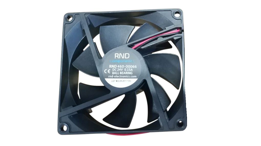 RND Axial Fan, 24 V dc, dc Operation, 58.29cfm, 3.6W, 150mA Max, 92 x 92 x 25mm