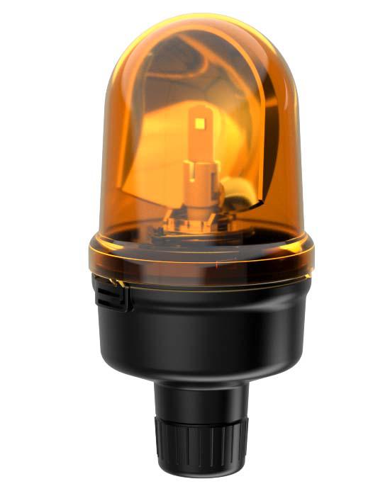 Werma 885 Series Yellow Rotating Beacon, 24 V, Base Mount, LED Bulb