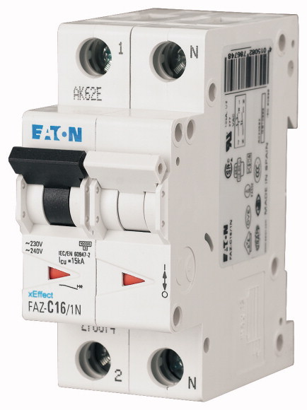 Eaton xEffect MCB, 1+N, 20A Curve D