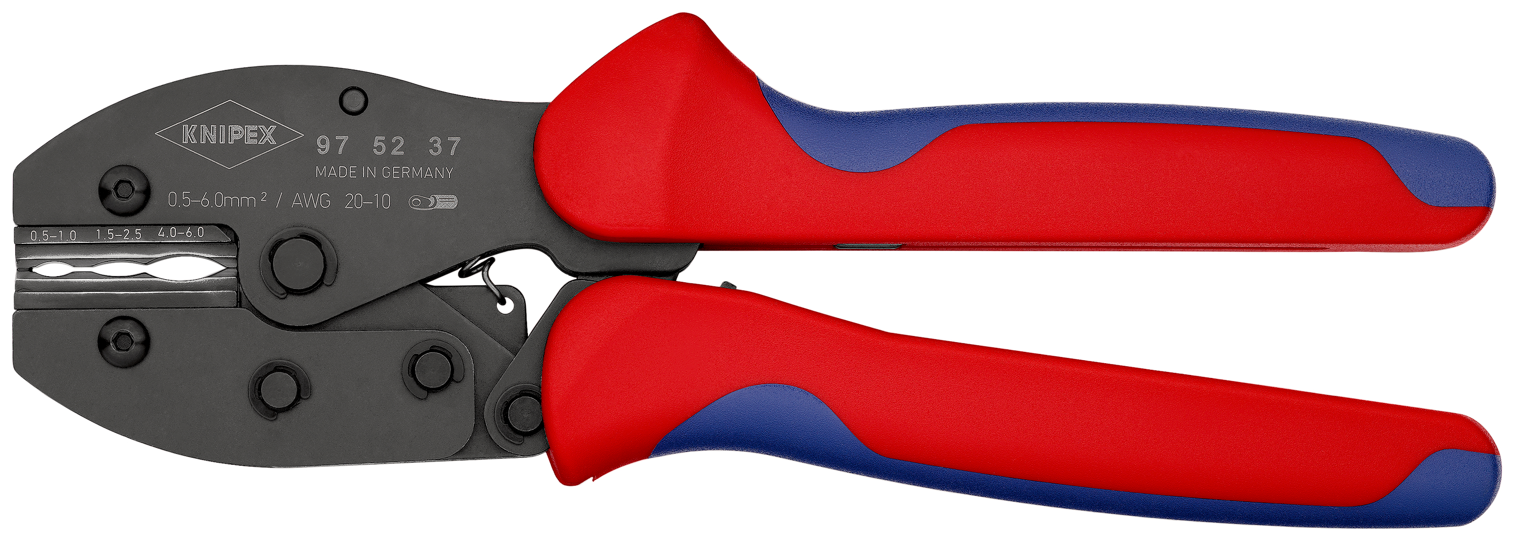 Knipex PreciForce® Hand Ratcheting Crimp Tool for Heatshrink Terminals, 0.5 → 6mm² Wire