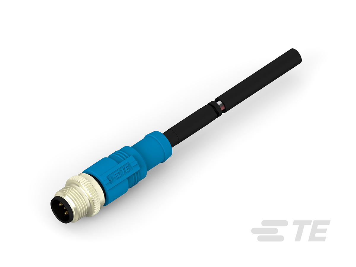 TE Connectivity Male 5 way M12 to 5 way Sensor Actuator Cable, 5000 mm