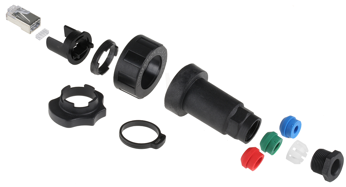 Bulgin Buccaneer Series Male RJ45 Connector, Cable Mount, Cat5e Straight 1 Port 8 -Way